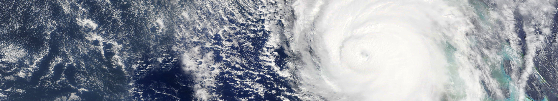 View of a hurricane from space